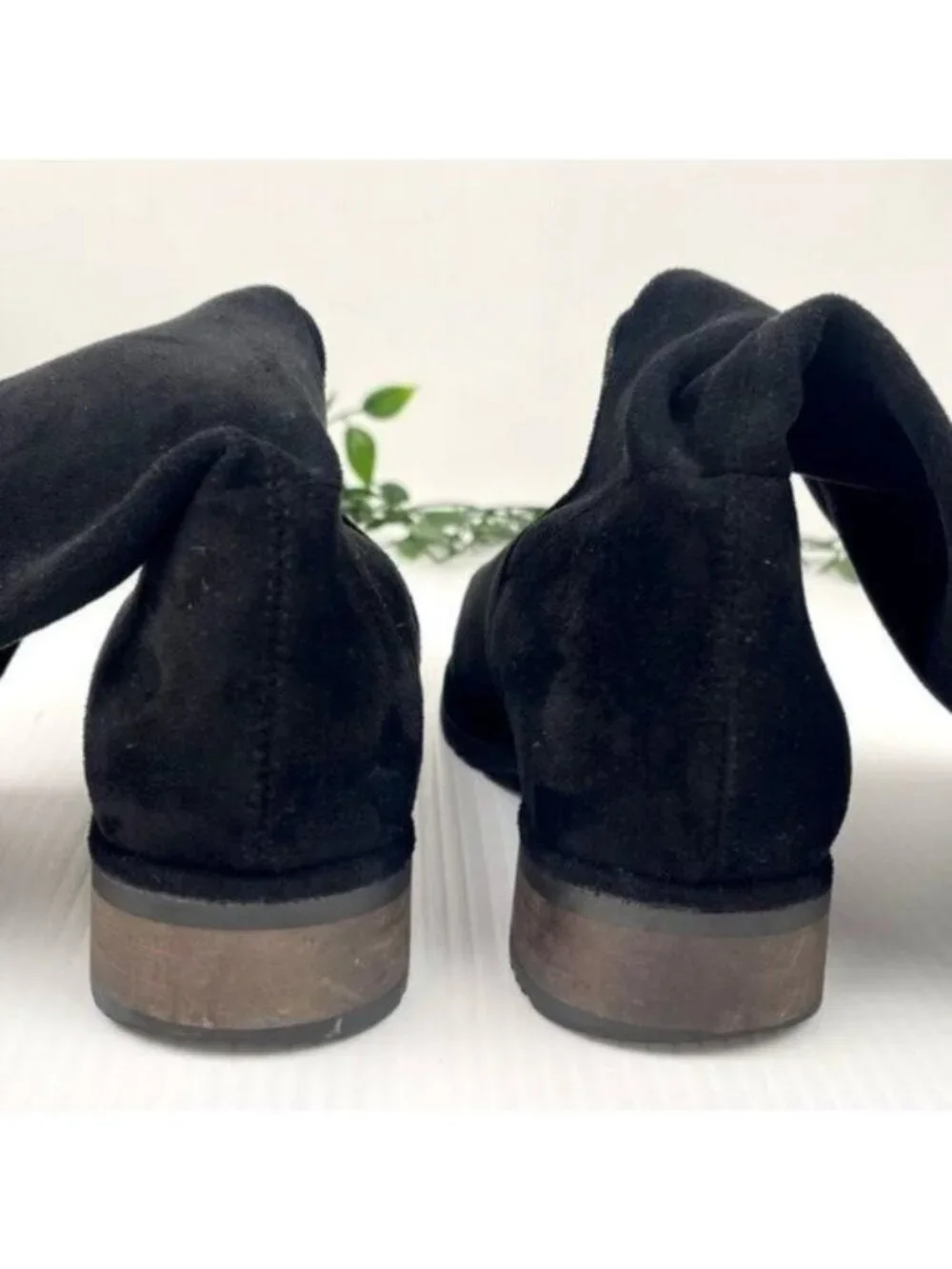 Stuart Weitzman Lowland Over the Knee Black Suede Boots 6.5